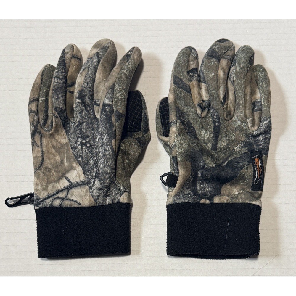 SITKA Gear - Men's Hunting Gloves - Camo Fleece Cuff Textured Grip - Medium